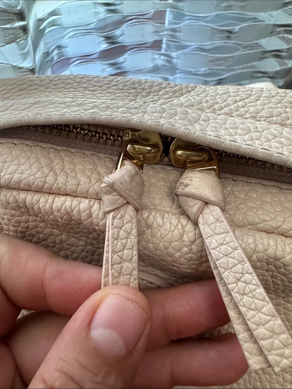 Tory Burch Blush Pebbled Leather Backpack